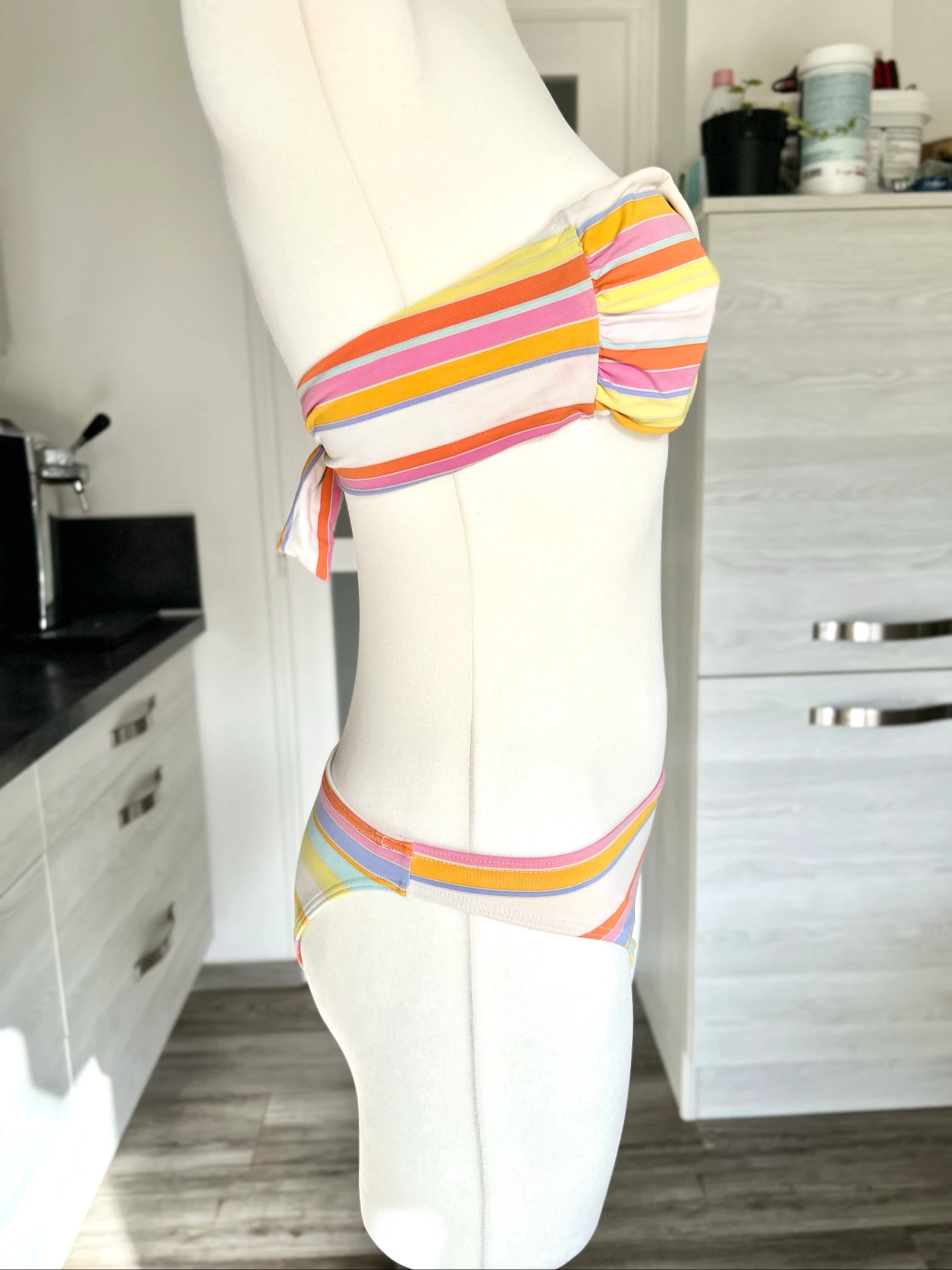 Biquíni de duas peças em poliéster listrado multicolorido Tamanho 36/S Bikini Bar – photo 2